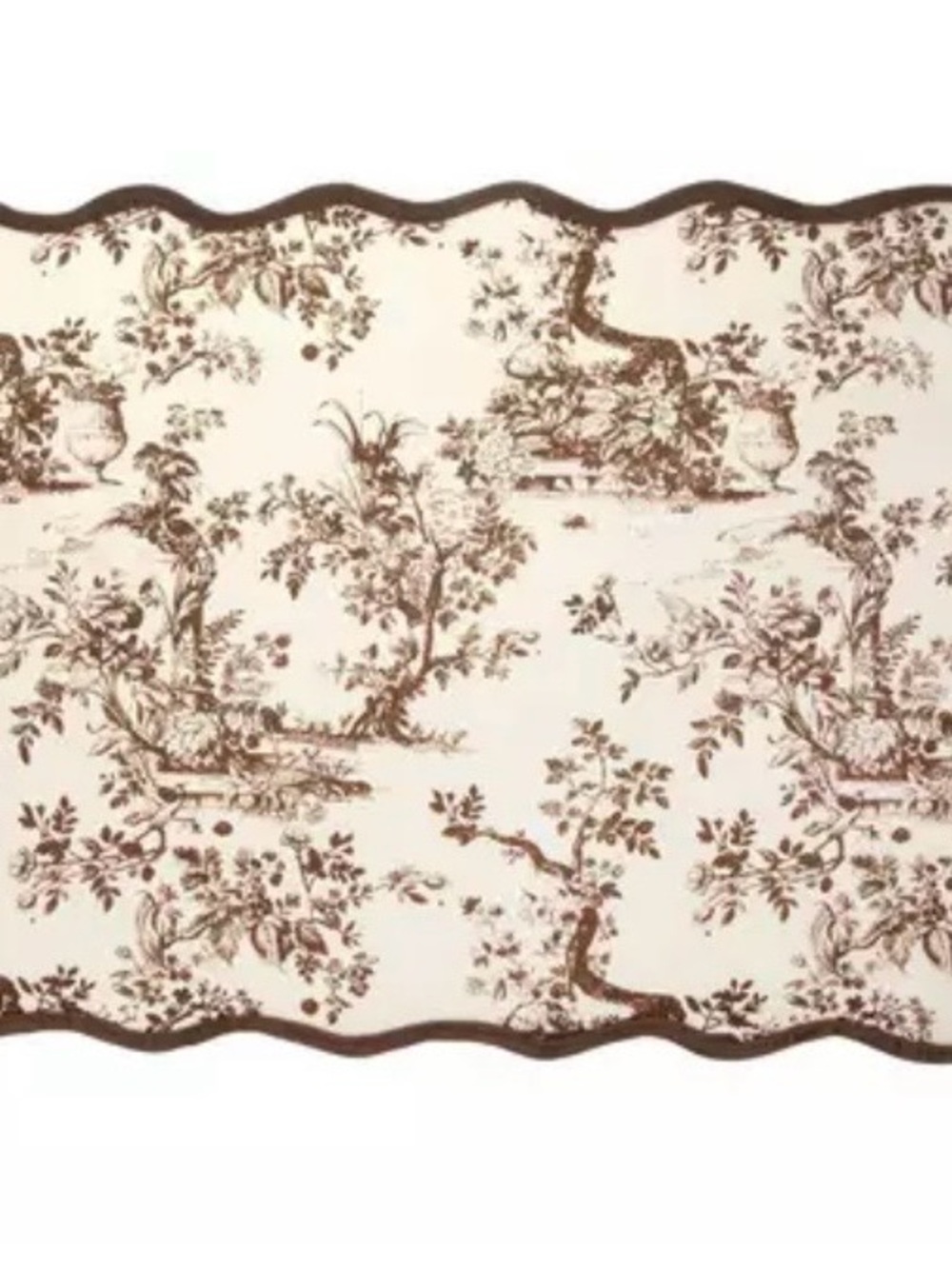 *Out of stock online* Brown Toile Floral Placemats - Set of 6 NWT